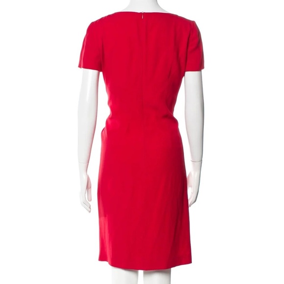 Vintage Moschino red sheath dress with ruffle detail - size Medium (M) - Picture 4 of 11